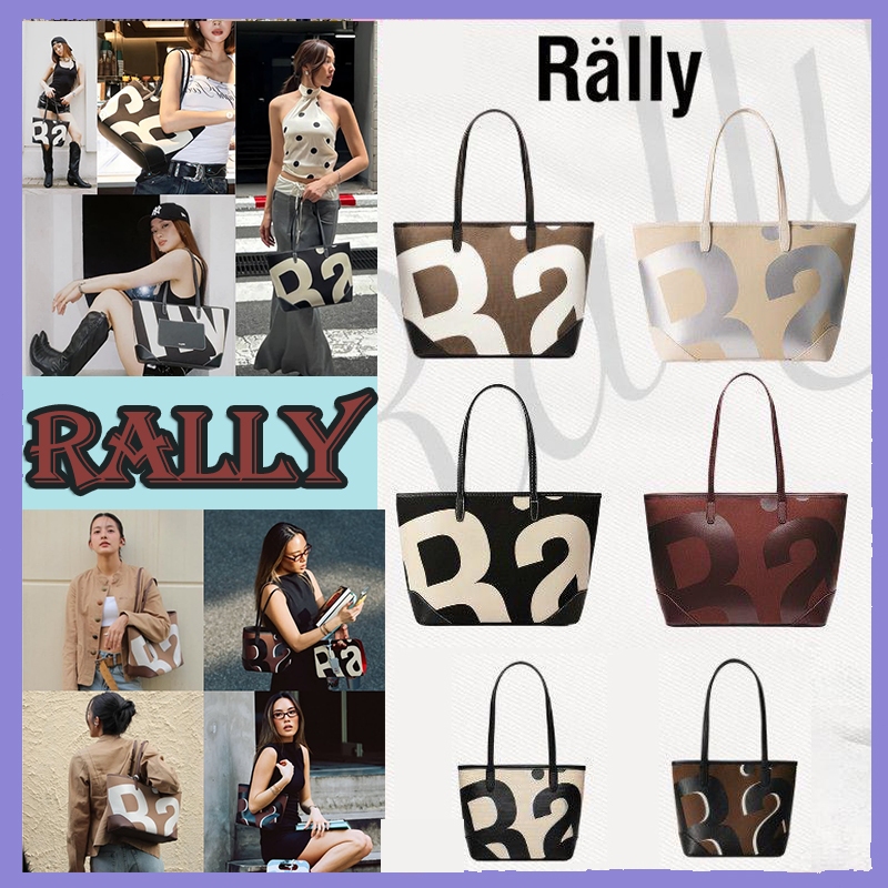 Rally City Tote Bag แท้ 100% ส่งไว💖 กระเป๋า กระเป๋าโท้ กระเป๋าหนัง กระเป๋าสะพายไหล่แบบมีซิป