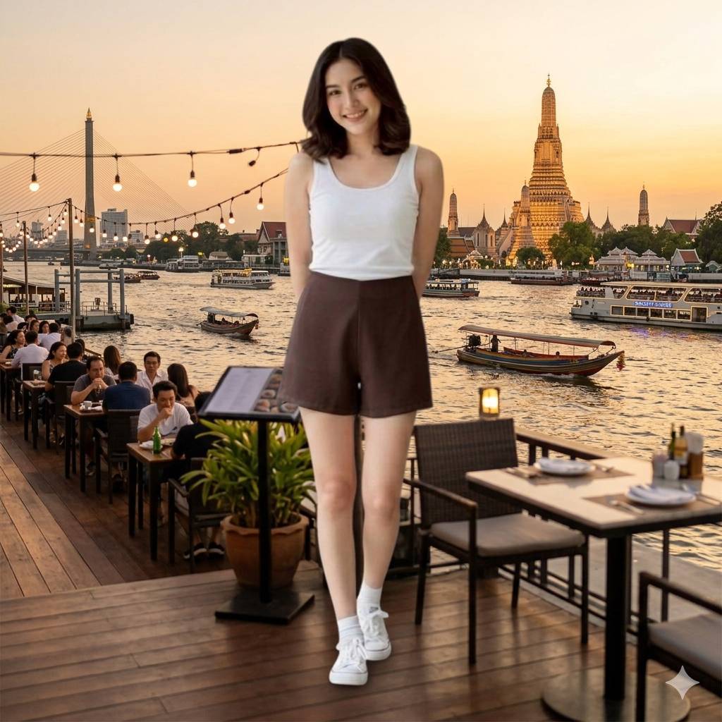 กางเกงขาสั้นผู้หญิงอวบ ขอบในตัวซิปข้าง (ผ้าฮานาโกะ-2XL-5XL) ราคา ถูกที่สุด ดีลบีเคเค แกลเลอรีภาพที่ 7