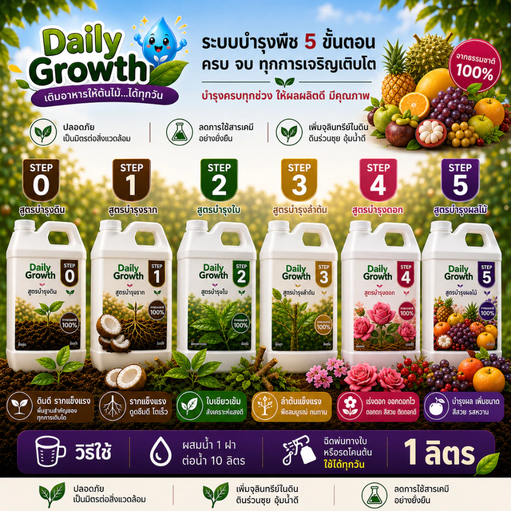 Daily Growth : เติมอาหารให้ต้นไม้ ได้ทุกวัน Every Day Nutrition ( Plant food)