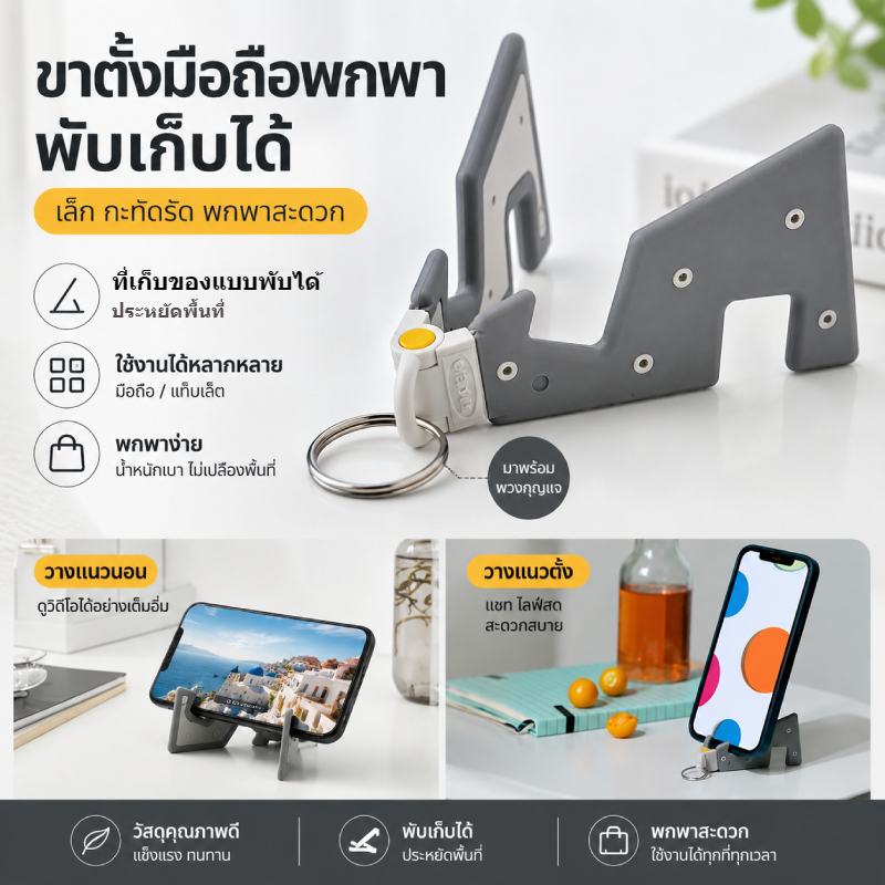 ที่วางโทรศัพท์ ที่วางโทรศัพท์มือถือ ขาตั้งแท็บเล็ตโทรศัพท์ตั้งโต๊ะพับได้ ขาตั้งคอมพิวเตอร์พกพาขนาดเล็ก ขาตั้งพวงกุญแจอเน