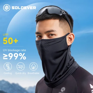 SOLOEVER หน้ากากผ้าเรยอน ระบายอากาศ ป้องกันรังสียูวี แห้งเร็ว อเนกประสงค์ สําหรับขี่จักรยาน ตกปลา