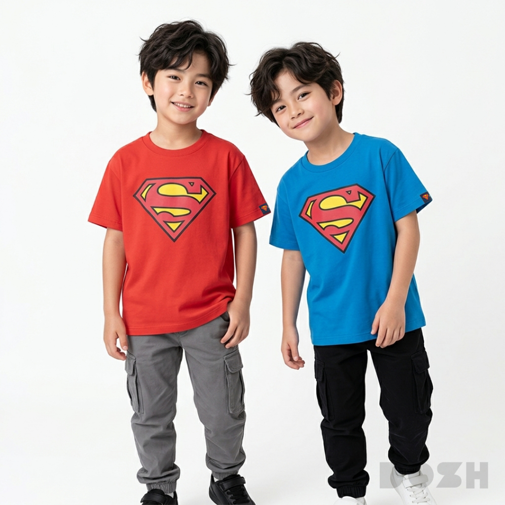 DOSH BOY'S T-SHIRTS SUPERMAN เสื้อยืดคอกลมเด็กชาย 2สี (แดง-ฟ้า) FSBT5030 (4-12)