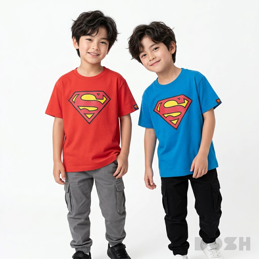DOSH BOY'S T-SHIRTS SUPERMAN เสื้อยืดคอกลมเด็กชาย 2สี (แดง-ฟ้า) FSBT5030 (4-12)