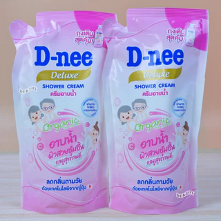 ถุงเติม400 มล. D-nee Organic ดีนี่ ดีลักซ์ สบู่เหลว ครีมอาบน้ำ บำรุงผิวชุ่มชื้น 48 ชม. สำหรับทุกช่วงวัย