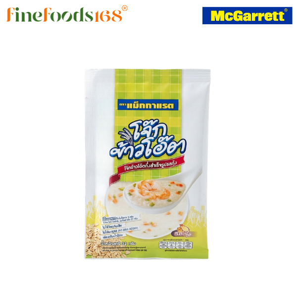 แม็กกาแรต โจ๊กข้าวโอ๊ตกึ่งสำเร็จรูปรสกุ้ง 32 กรัม McGarrett Instant Oats Porridge Shrimp Flovoured