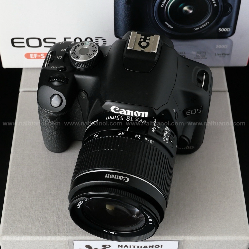 ( Used!! ) Canon EOS 500D Black + Canon EF-S 18-55 F3.5-5.6 IS II Black < Near Mint >