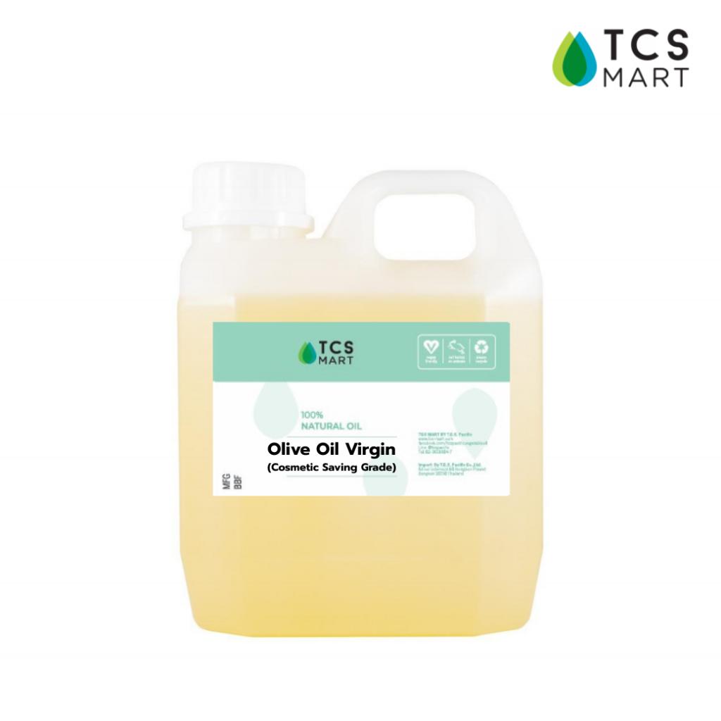 น้ำมันมะกอกสกัดเกรดเครื่องสำอางแบบประหยัด 100% (Virgin Olive Oil Cosmetic Saving Grade) 1000 ml.