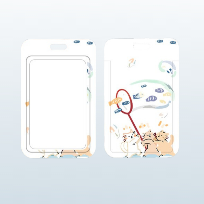 รวมลายน่ารักที่ใส่บัตรพนักงาน ผู้ถือบัตรสุนัขการ์ตูนสีชมพู รูปภาพ ที่เก็บคีย์การ์ด ใส่บัตรรถไฟฟ้า สแกนได้