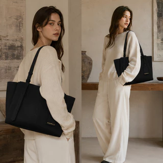 เครียสต๊อค!ต่ำกว่าทุน🔥kulimula trend-Tartine Bag หนังกลับ กระเป๋าถือ กระเป๋าโท้ท Shoulder Strap Tote Bag#อาจมีข้อบกพร่อง
