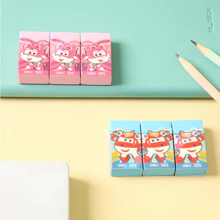 ยางลบลายซุปเปอร์วิงส์ Deli ยางลบ PVC ยางลบดินสอ ยางลบแฟนซี เครื่องเขียน อุปกรณ์การเรียน จำนวน 1 ก้อน