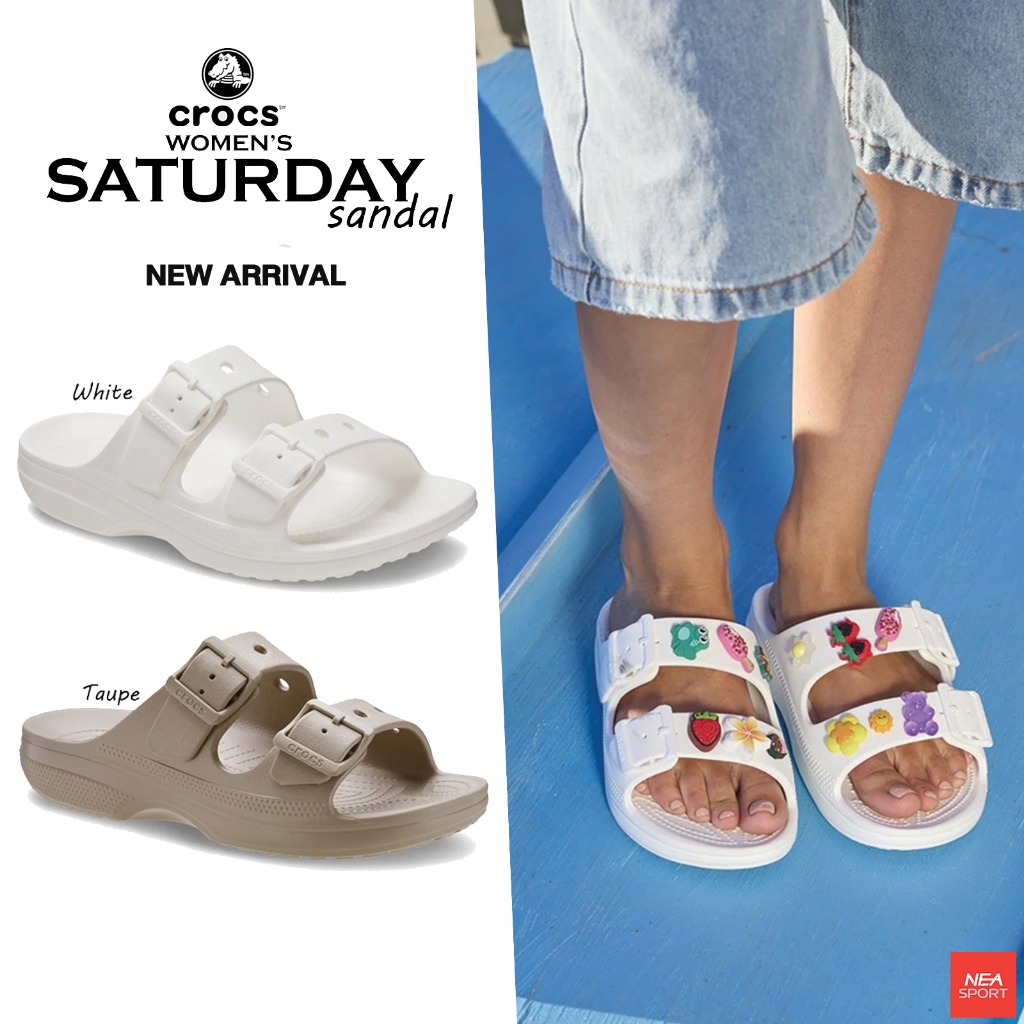 CROCS WOMEN'S SATURDAY SANDAL รองเท้าแตะทรงสวม ผู้หญิง ครอคส์ แท้