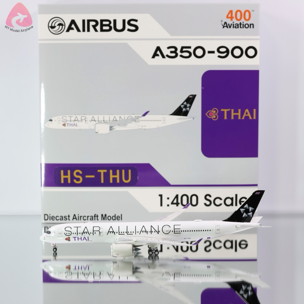 โมเดลเครื่องบิน Thai Airway Star Alliance A350-900 HS-THU [AV4288] Aviation400 1:400 [พร้อมส่ง]