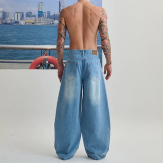 (ส่งด่วน กทม 4 ชม.) SLURBOYY Barrel Jeans กางเกงยีนส์ขากระบอกทรงบอลลูน (P0057)