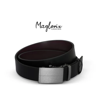 [ส่งด่วนฟรี] Louis Montini Automatic เข็มขัดหนังวัวแท้ หัวออโต้เมติค เข็มขัดหนังแท้ หนังเรียบ MGN369