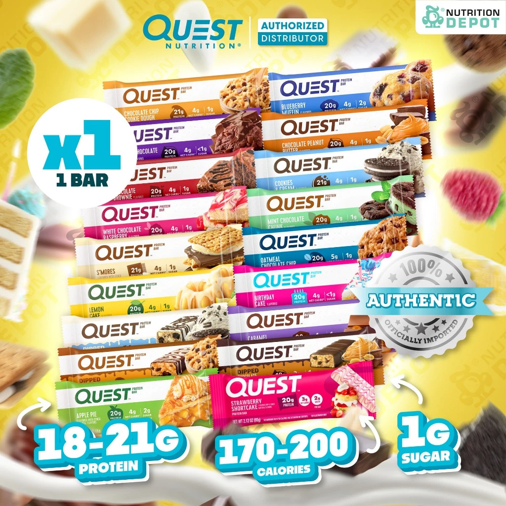 Quest Protein Bar - 1 Bars โปรตีนบาร์ 1 ชิ้น