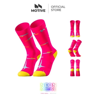 MOTIVE ถุงเท้าวิ่ง NEON MOVE COLLECTION - Performance ระบายอากาศดี ฟรีไซส์