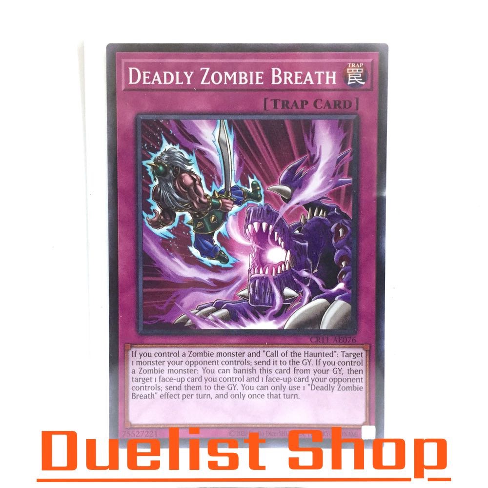 Deadly Zombie Breath (N) Trap [Normal] ชุด CR11-AE076 การ์ดยูกิโอ (Yu-Gi-Oh!) OCG Asia EN
