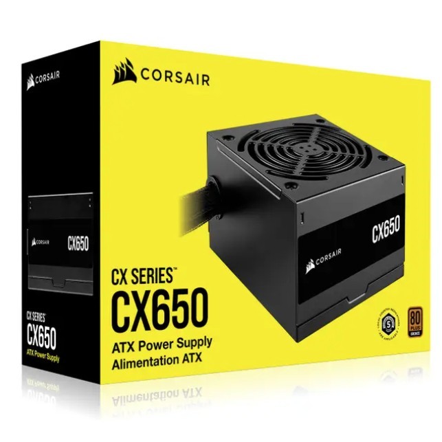 POWER SUPPLY (อุปกรณ์จ่ายไฟ) CORSAIR CX650 650W (80+ BRONZE) Warranty 5 - Y