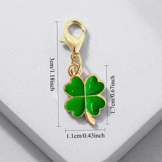 พร้อมส่ง 🍀จี้ใบโคลเวอร์พร้อมเเพ็คเกจ ของขวัญสื่อถึงความโชคดี🌟