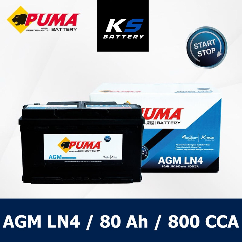 แบตเตอรี่รถยนต์ Puma Ln4 ( AGM )