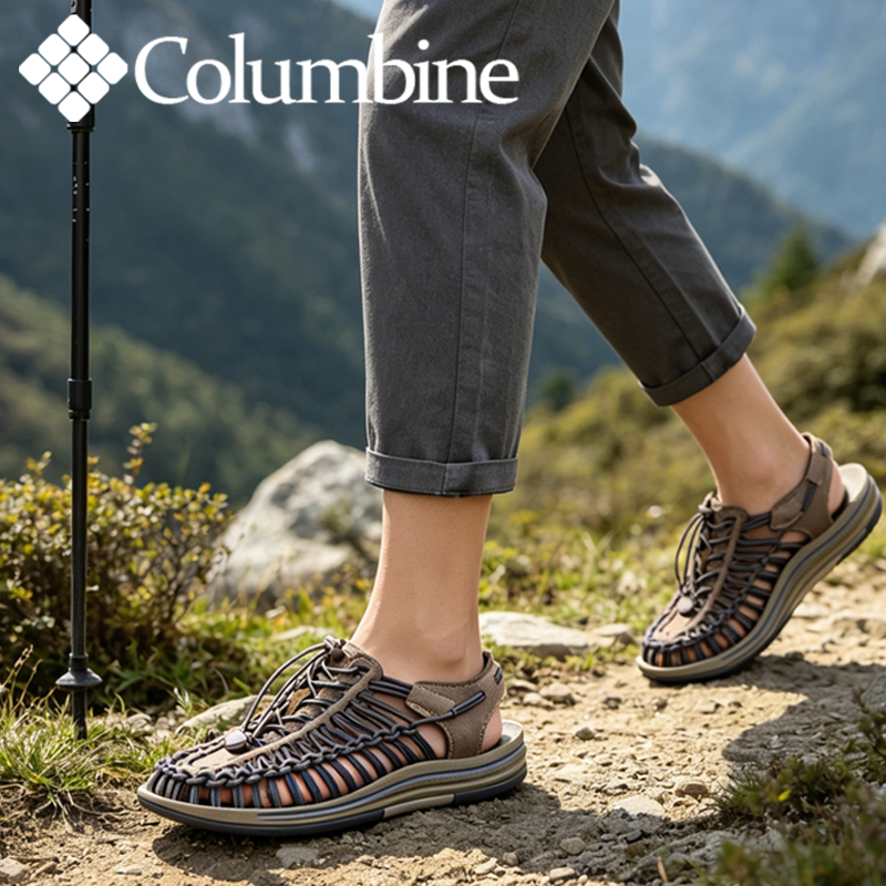 Columbine 2-3 วันในการรับสินค้า ด้ามจับ รองเท้าแตะเชือกถักสาน ใส่สบาย ระบายอากาศดี น้ำหนักเบา ไซส์ 35-44