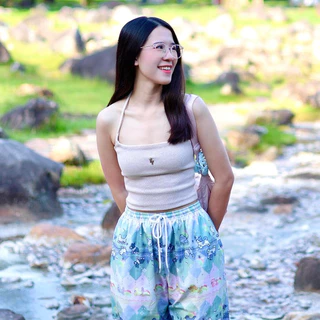 NONGPIN - กางเกงลาย [น้องหมาแมวแอ่วเชียงใหม่ LOW SEASON] สีรุ้งแมงมัน รุ้งพาสเทล