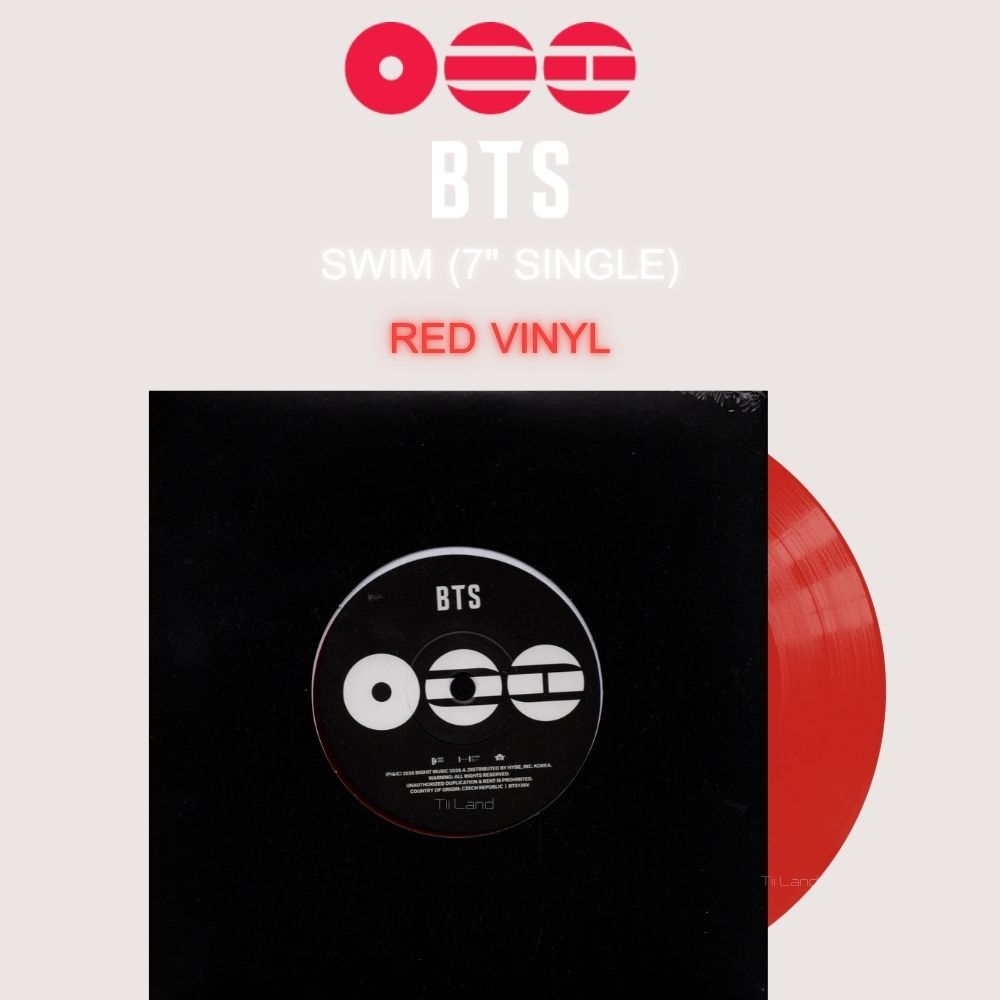 แผ่นเสียง Single 7" BTS: Swim (1LP Red Vinyl) (ใหม่/ซีล) ปี 2026 (มีตำหนิ)