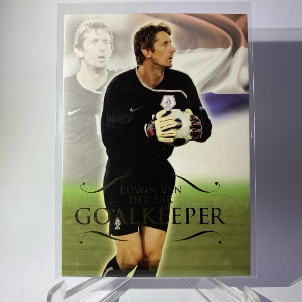 การ์ดนักฟุตบอล EDWIN VAN DER SAR, HOLLAND, FUTERA UNIQUE 2011, no. 010, (ตำหนิขอบ-มุม ด้านหลัง)