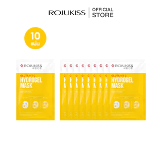 [แพ็ค 10 แผ่น] ROJUKISS Hydrogel Mask 33g โรจูคิส ไฮโดรเจลมาส์ก ผิวชุ่มชื้น กระจ่างใส จัดการจุดด่างดำ อ่อนโยนต่อผิว