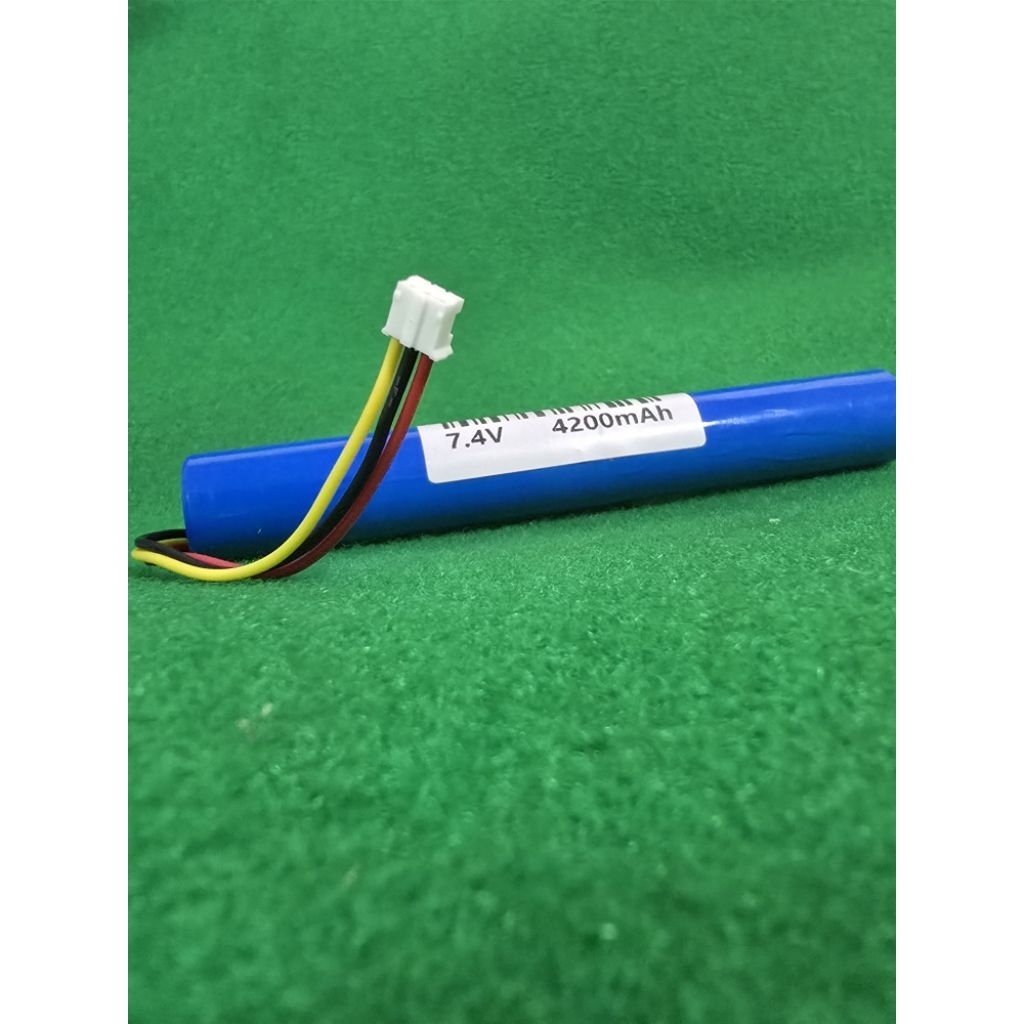 แบตเตอรี่แพ็คลิเธียมไอออน (Li-ion) ซึ่งใช้เซลล์มาตรฐานขนาด3.7 v18650  2ก้อนต่อแบบยาว