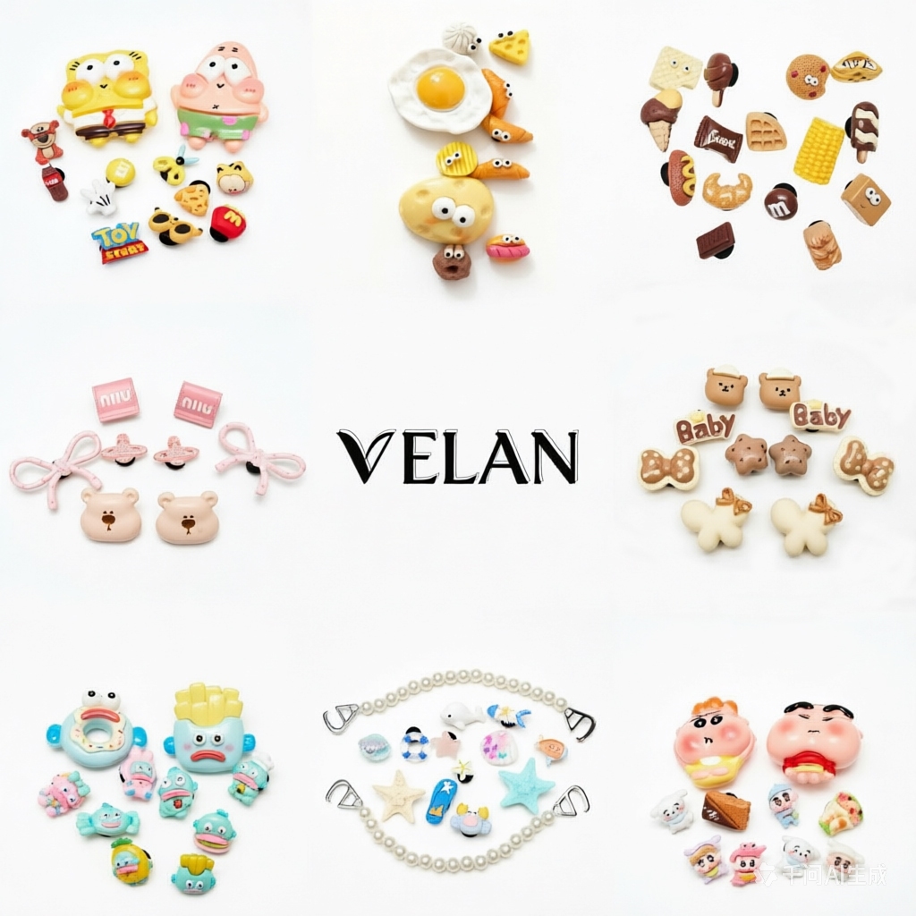 【Velan】🎀พร้อมส่ง🎀ตัวติดรองเท้า Jibbitz สำหรับ Crocs 3D น่ารักลายการ์ตูน เสียบได้ทุกรู ไม่หลุดง่าย 1 set ได้ครบตามรูป