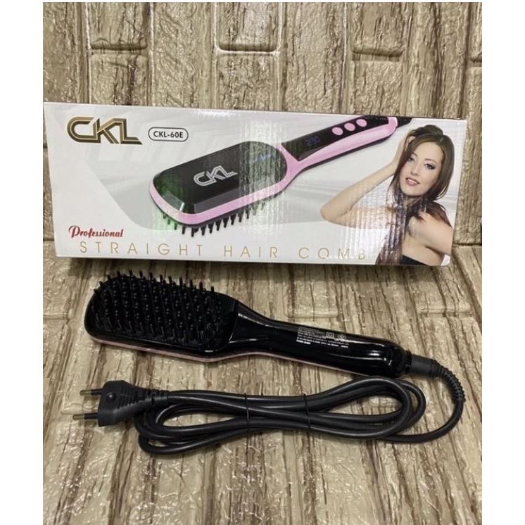 CKL หวีไฟฟ้า รุ่น CKL-60E หวีตรง ปรับอุณหภูมิ ควบคุมความร้อนได้ ร้อนเร็ว มอก.1985-2549 รับประกัน 1 ป