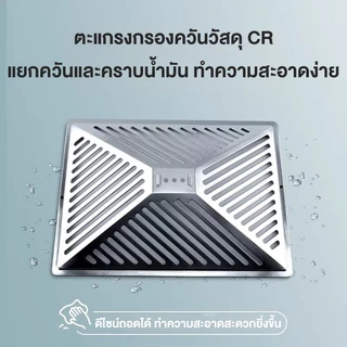 เครื่องดูดควันสแตนเลสขนาด 6-12 นิ้ว รุ่นกดปุ่ม พร้อมท่อระบายอากาศที่เข้าชุดกัน สำหรับใช้ในครัว