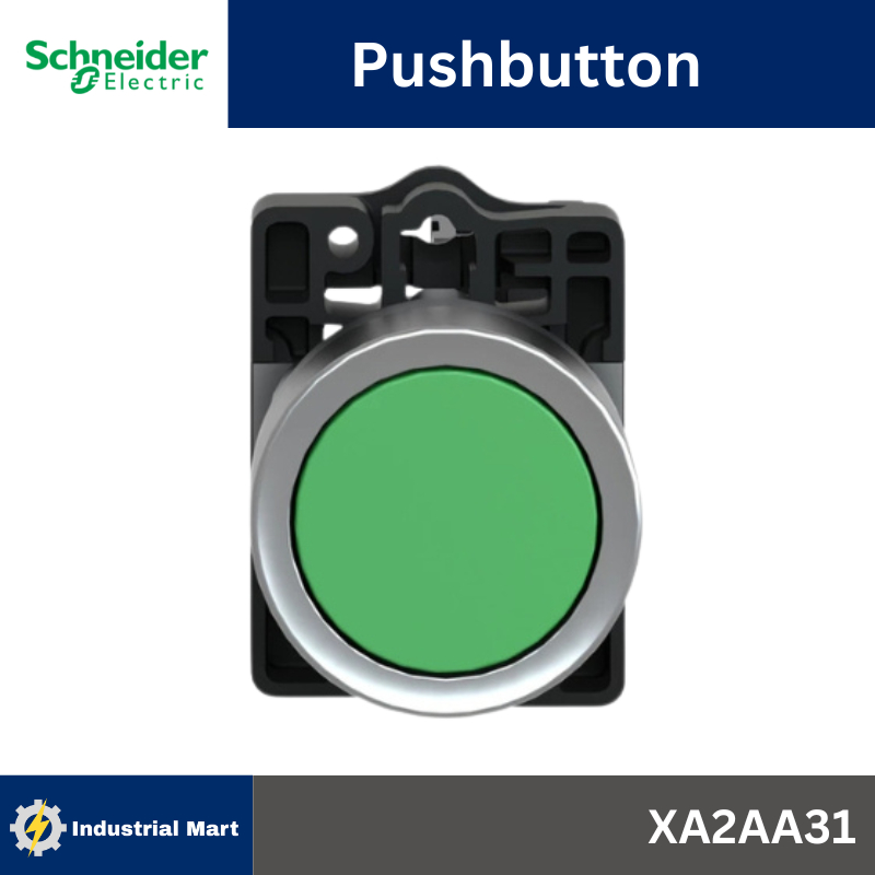 XB7NA31 : สวิตซ์ปุ่มกด-เด้งกลับ, Ø22mm, แบบพลาสติก, สีเขียว, 1NO - Schneider Electric - PushButtons by pik2pak.com