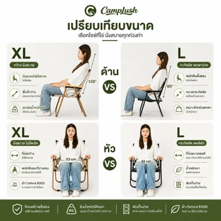 1FREE1 เก้าอี้แค้มปิ้ง เก้าอี้ปิกนิกแบบพกพา ขาเก้าอี้เหล็กคาร์บอน รับน้ำหนัก 300kg นั่งนานไม่เหนื่อย