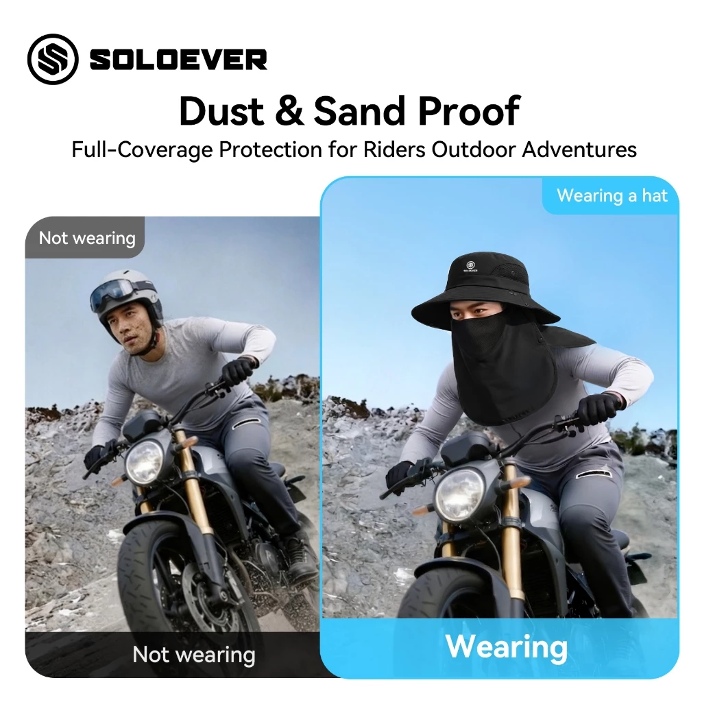 SOLOEVER หมวกตกปลา UPF50 กันแดดกันลม thumbnail 9