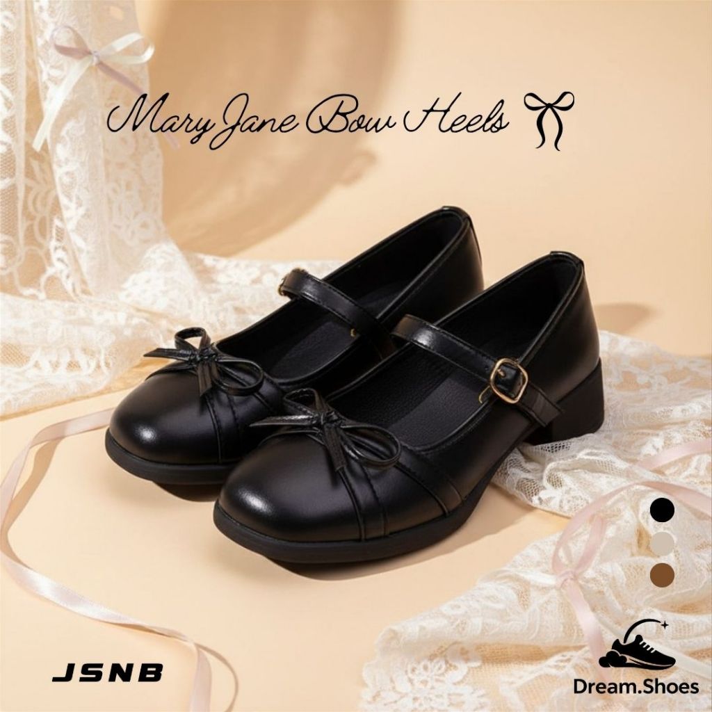JSNB รองเท้าผู้หญิง MaryJane  รองเท้าคัทชูนักศึกษาหญิง ทรงสวยใส่สบาย [LN897]