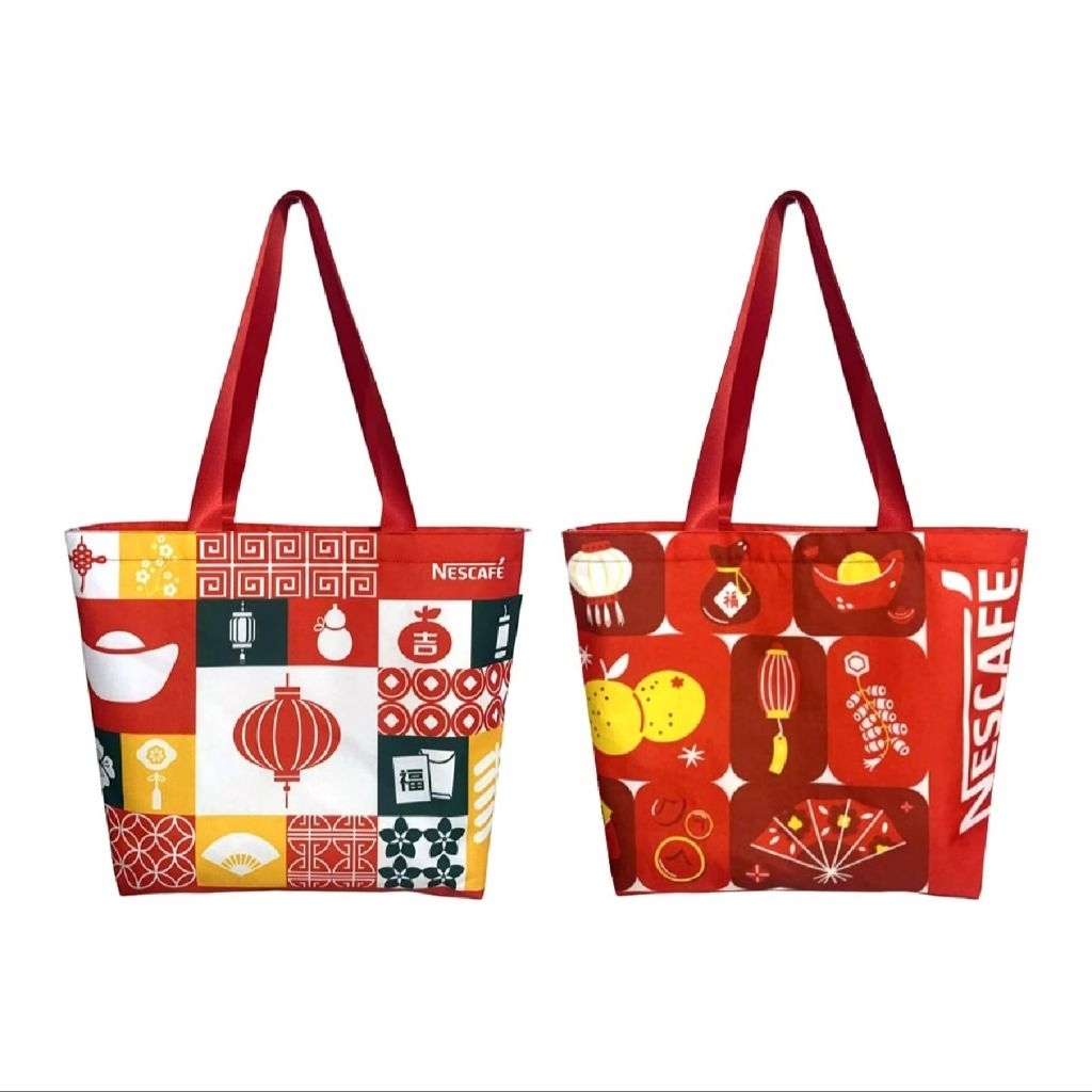 ของพรีเมียม กระเป๋าเนสกาแฟมงคล ขนาด 46×35.5×14 ชม. ผ้าใยสังเคราะห์