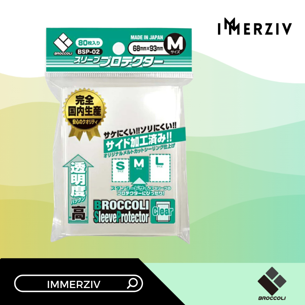 (พร้อมส่ง) BROCCOLI ULTRA CLEAR TRADING CARD PROTECTOR SLEEVES (M - 68 x 93mm) (ซองใส่การ์ดโปเกม่อน) (BY IMMERZIV)