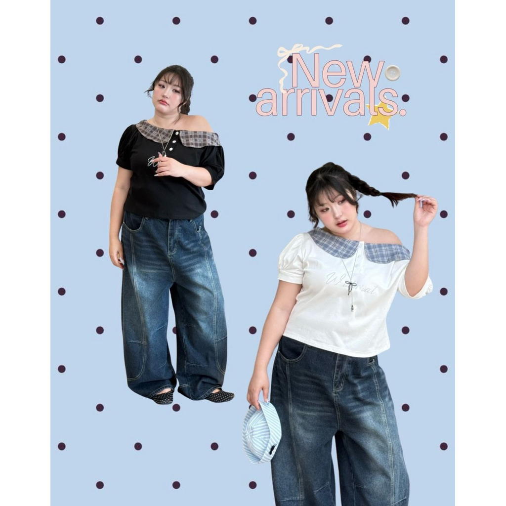 W127 พร้อมส่ง เสื้อเปิดไหล่