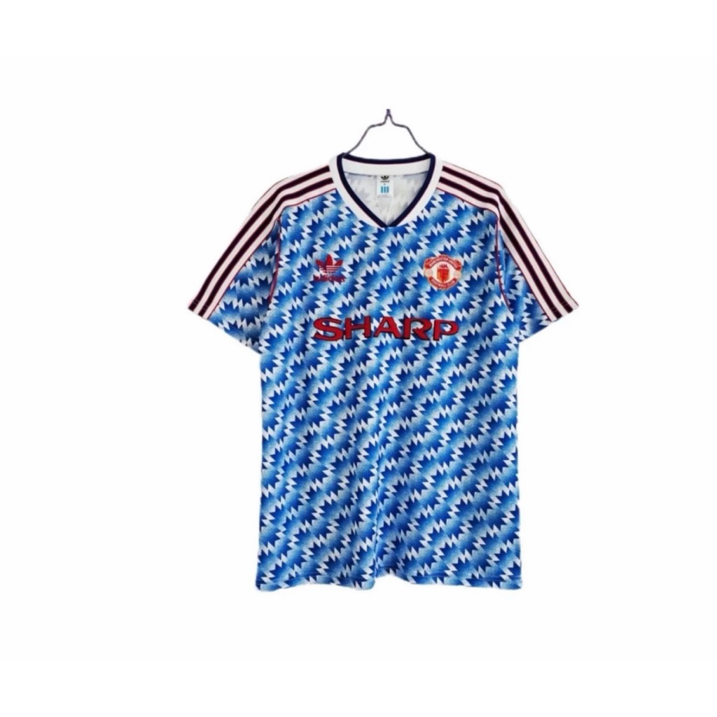 Retroเสื้อกีฬาฟุตบอลเรโท1990-92ผ้าดีใส่สบาย