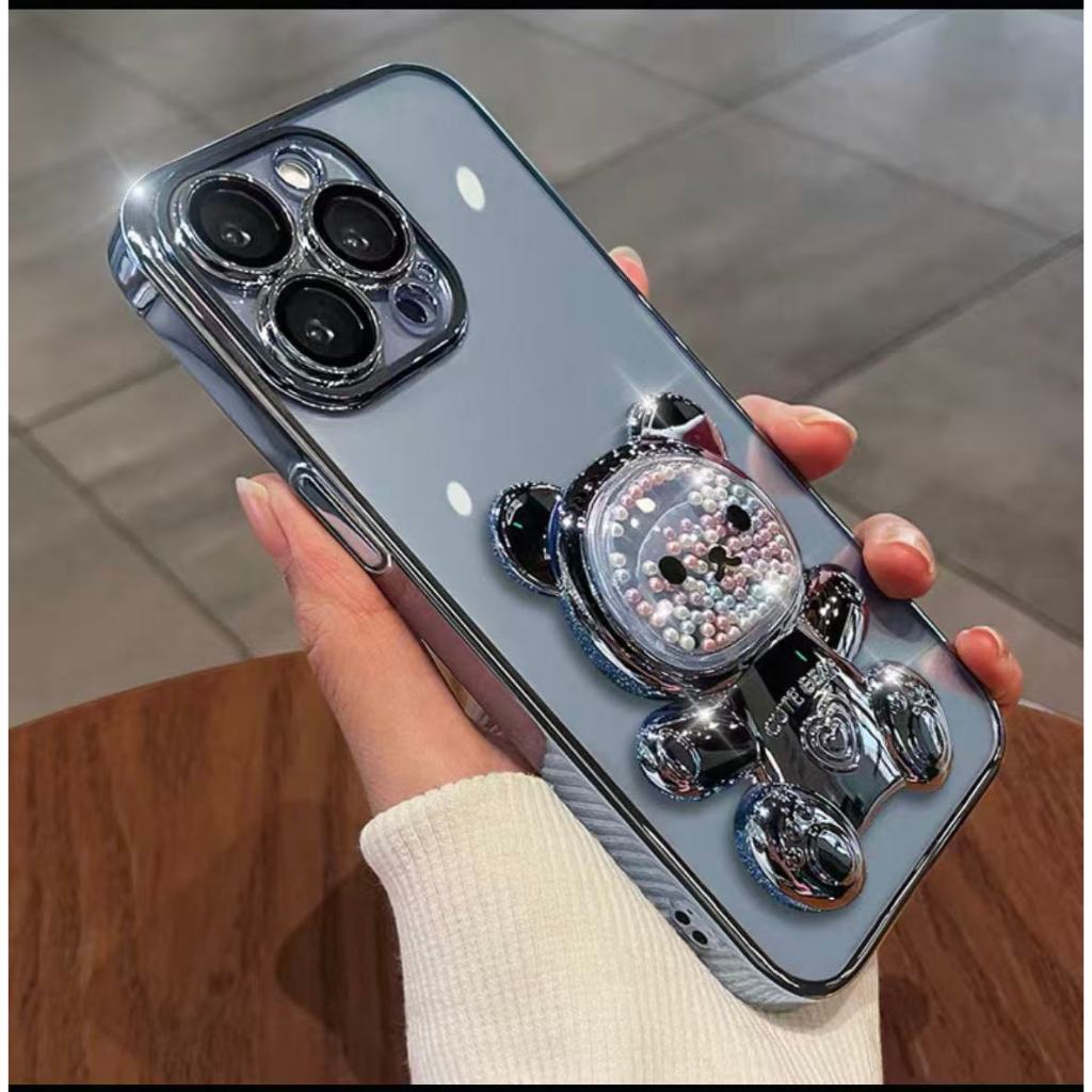 เคสโทรศัพท์ สำหรับ oppo A6C A6 A6T A6X A5X A5I A3 A3X A5pro A6pro หมี LOVE กริตเตอร์ เคส ตั้งได้ Z1