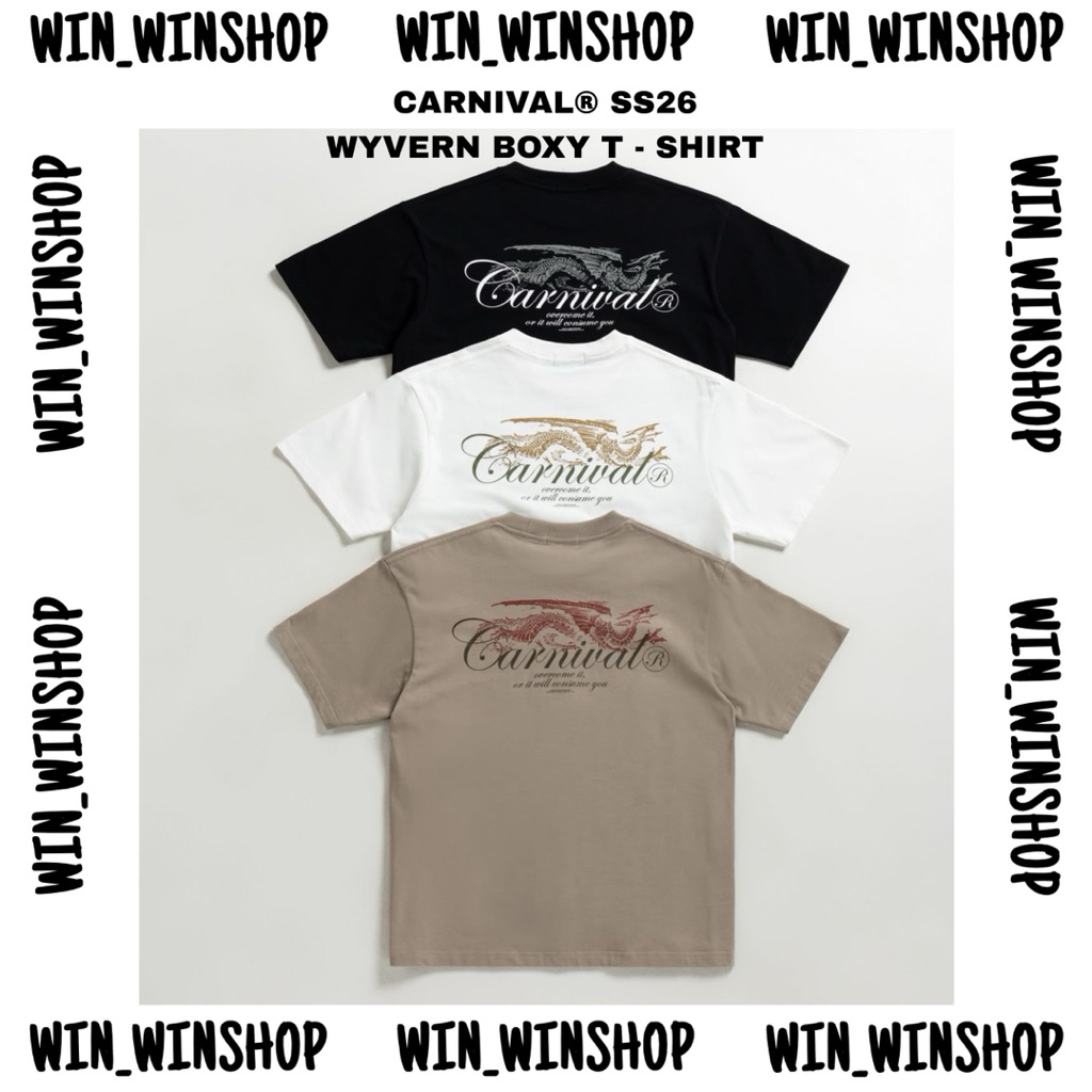 [ พร้อมส่ง ] CARNIVAL® SS26 WYVERN BOXY T-SHIRT