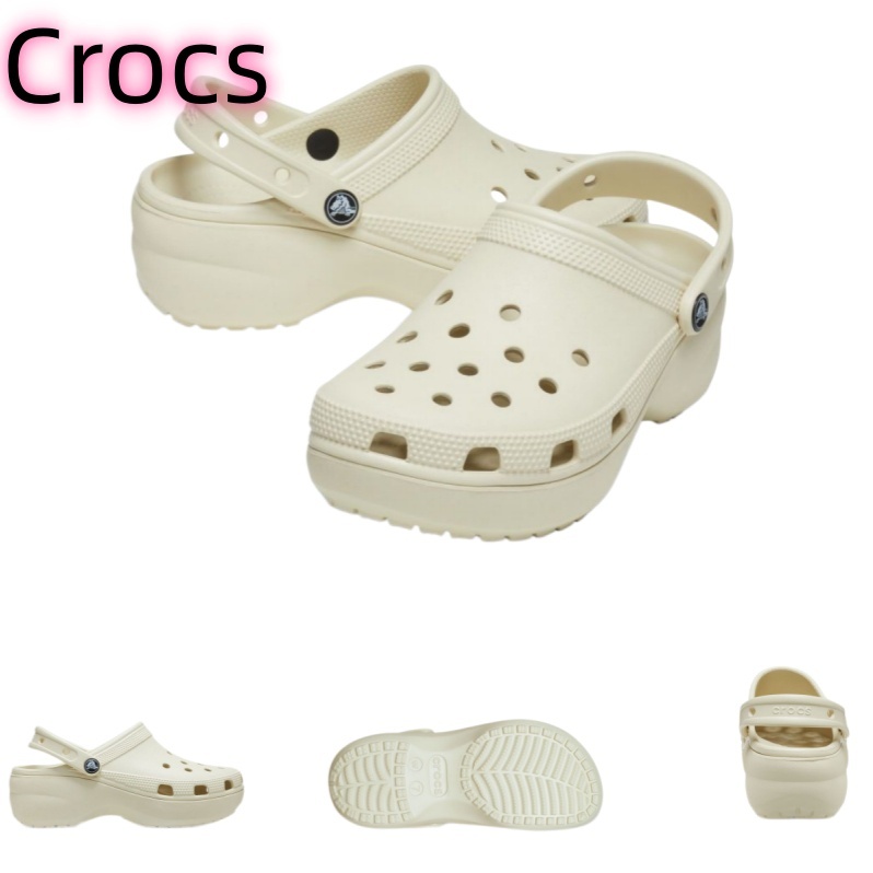 CROCS รองเท้าลำลองผู้หญิง CLASSIC PLATFORM CLOG รุ่น 2067502Y2 - Bone color รองเท้าลำลองผู้หญิ รองเท