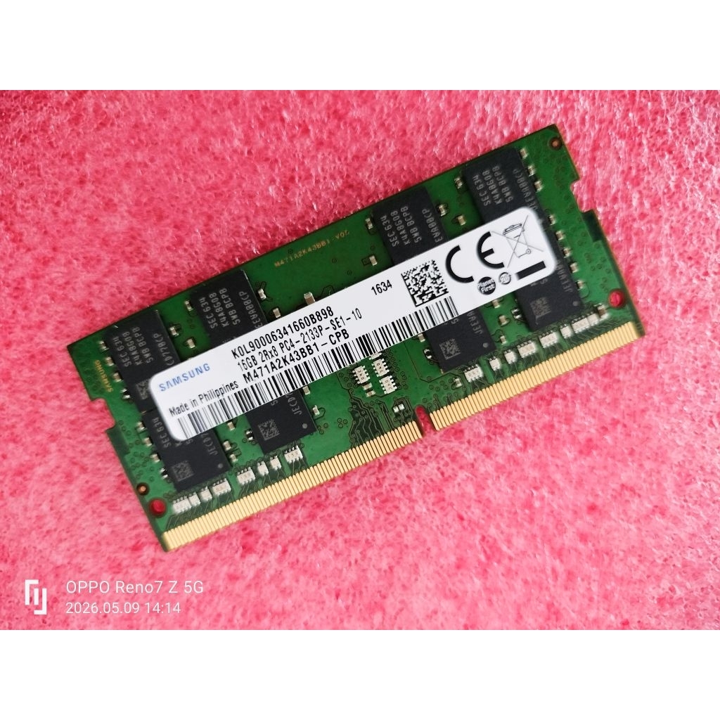 RAM Notebook Samsung 16GB DDR4 บัส2133MHz สภาพสวย เทสรีวิวก่อนส่ง