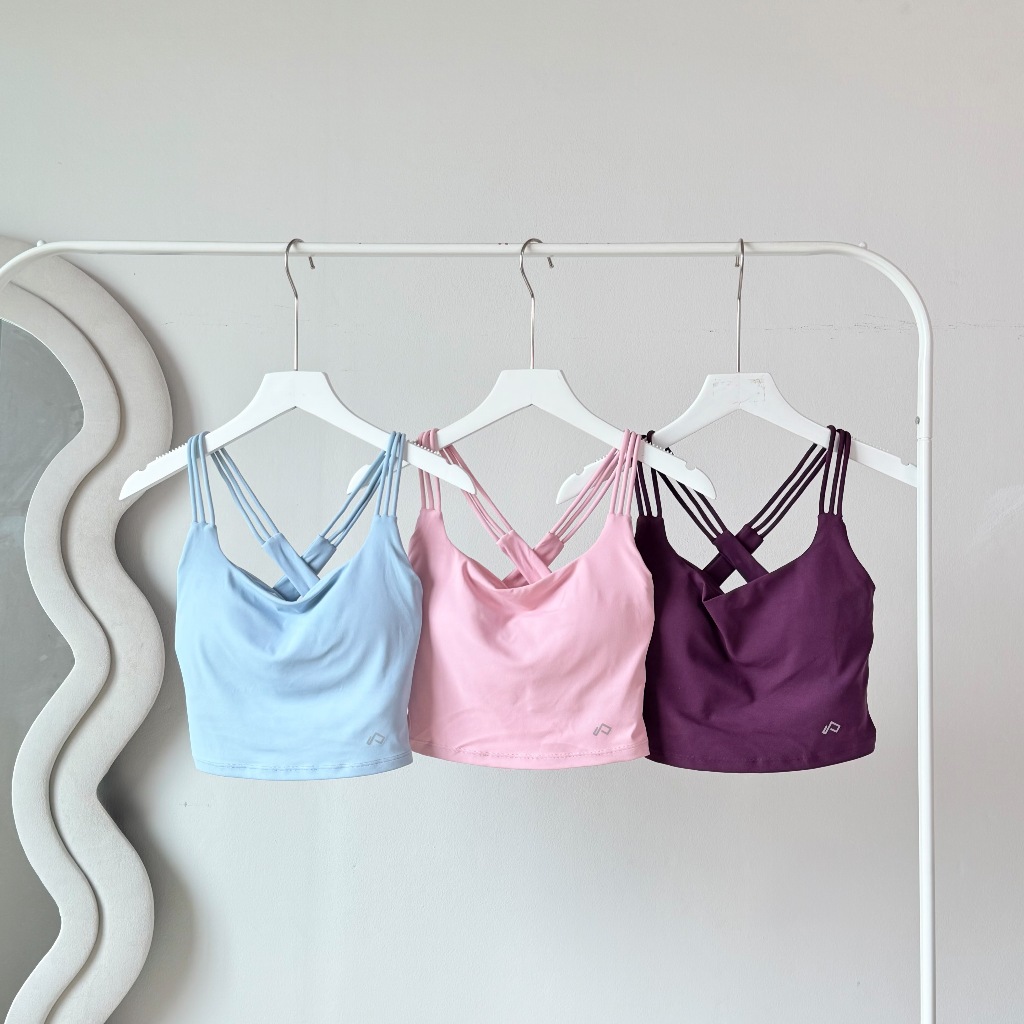Planky Sports bra (ล725) ชุดโยคะ บราสวย บราสั้น หลังแซ่บๆใส่สบาย ฟิตเนส  บราออกกำลังกายผู้หญิง