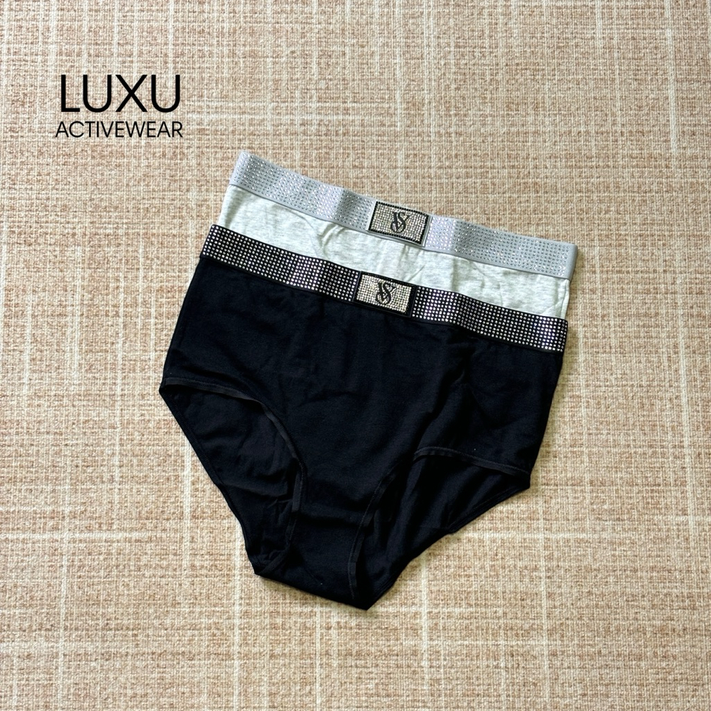 (พร้อมส่ง) Victoria's Secret กางเกงชั้นในผู้หญิง Shine-Waist Cotton Modern Brief Panty ของแท้ 100%🇺🇸