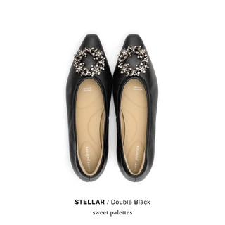 Sweet Palettes รองเท้าหนังแกะ Stellar Double Black