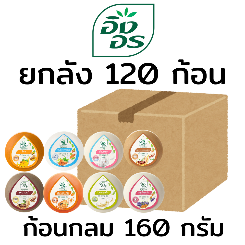 ยกลัง(120ก้อน) อิงอร สบู่อิงอร ก้อนกลม ขนาด 160 ก.
