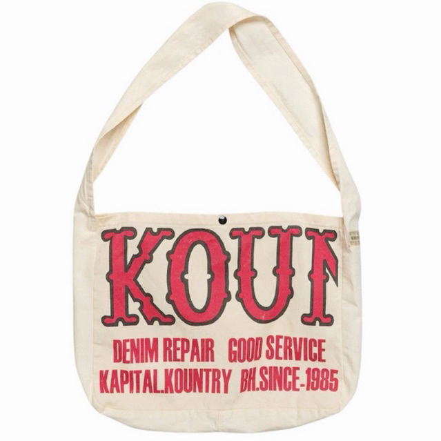 NEW !!! KAPITAL KOUNTRY FACTORY  PRINTED COTTON TWIL TOTE BAG